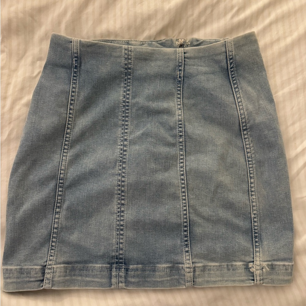 Free People Denim mini skirt